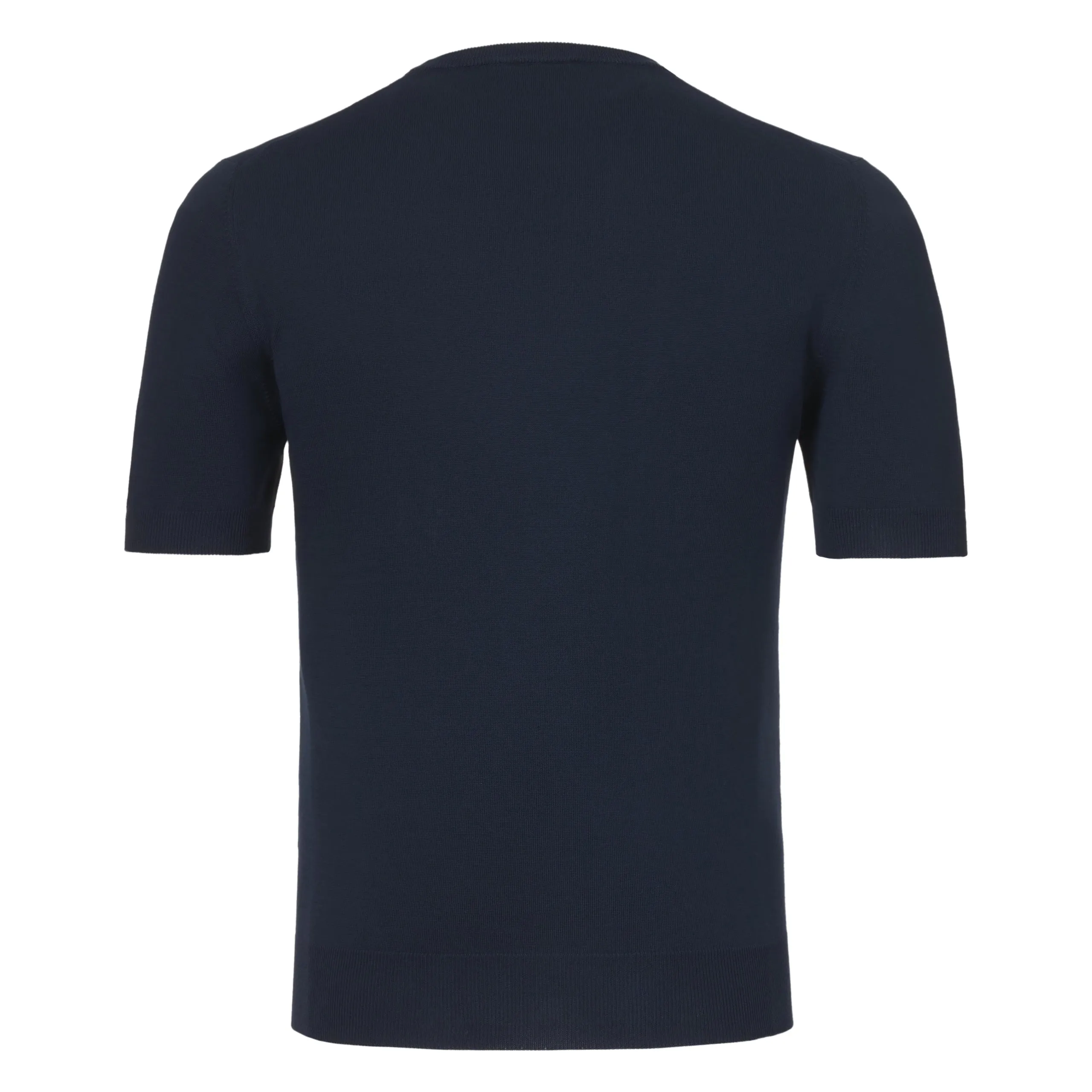 Cotton Crew-Neck T-Shirt in Navy Blue