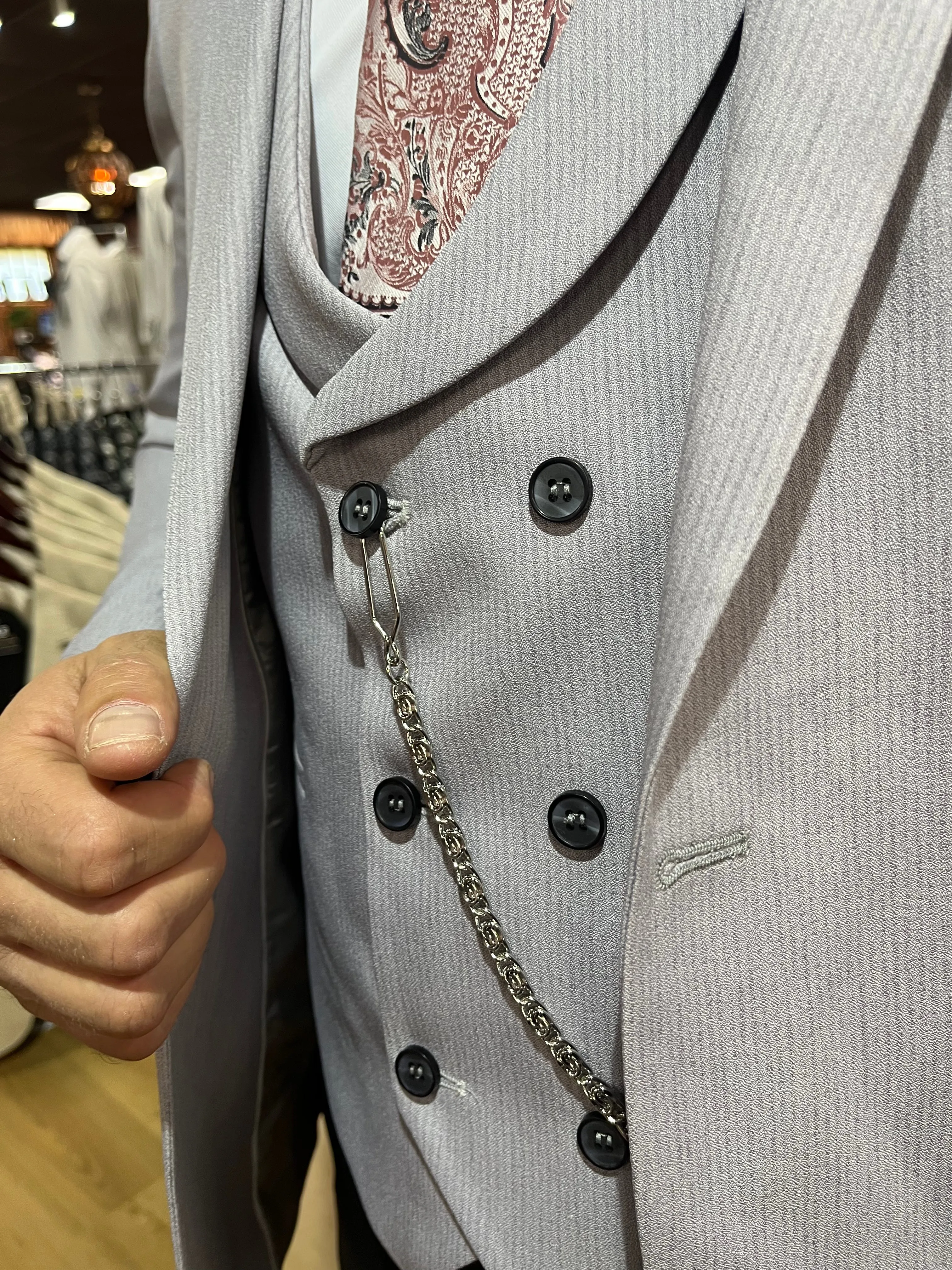 Cruise- Blue Grey Slate 3 Piece Suit