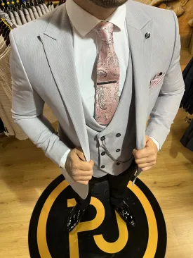 Cruise- Blue Grey Slate 3 Piece Suit
