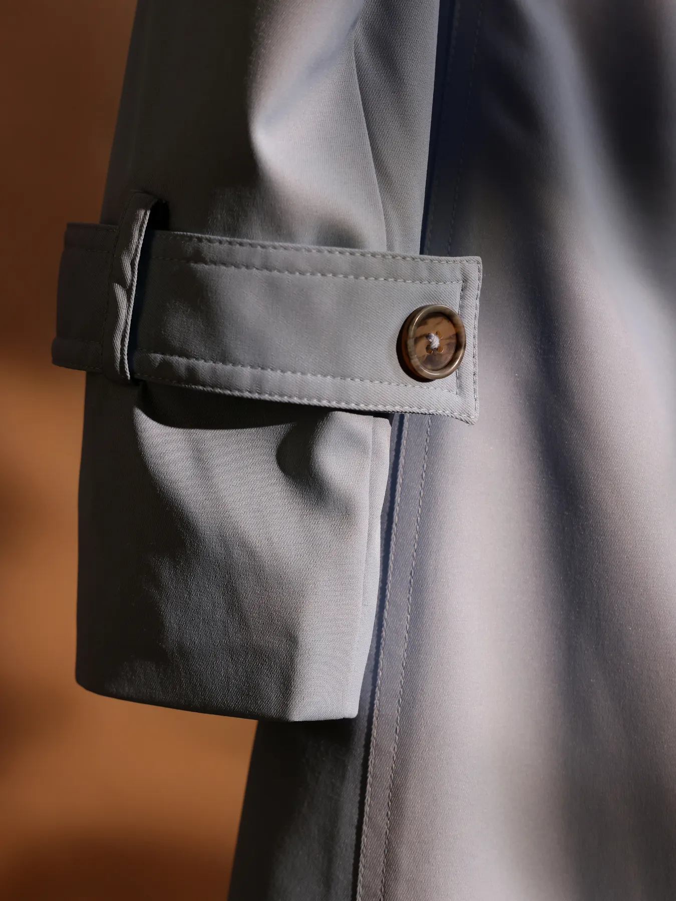Double Breasted Belted Trench Coat - Khaki