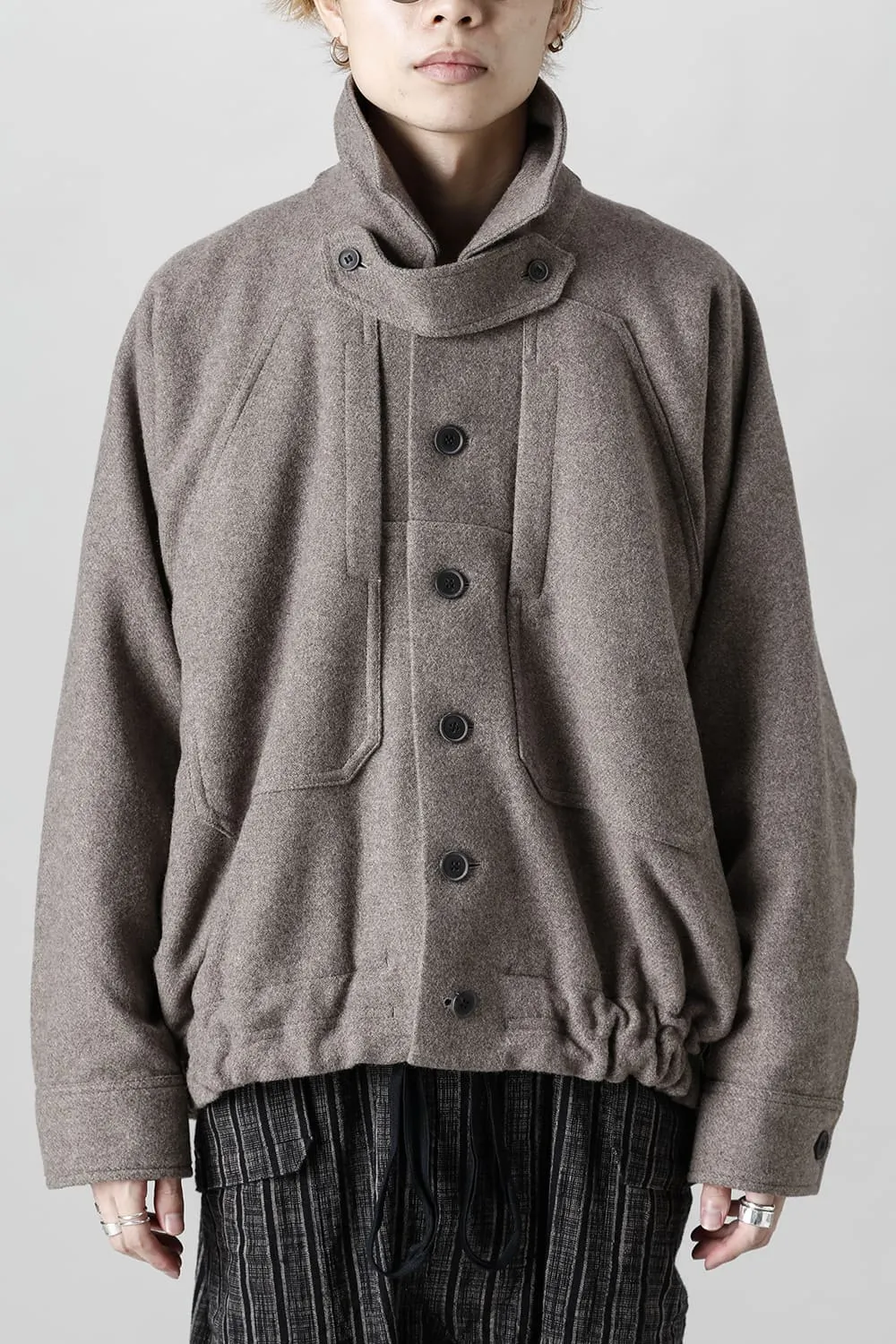 JACKET#46  NATURAL BROWN YAK WOOL