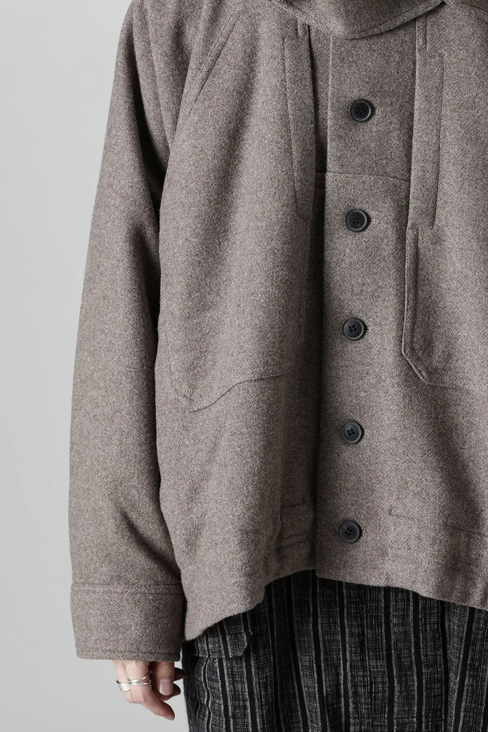 JACKET#46  NATURAL BROWN YAK WOOL