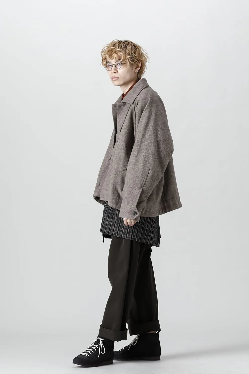 JACKET#46  NATURAL BROWN YAK WOOL