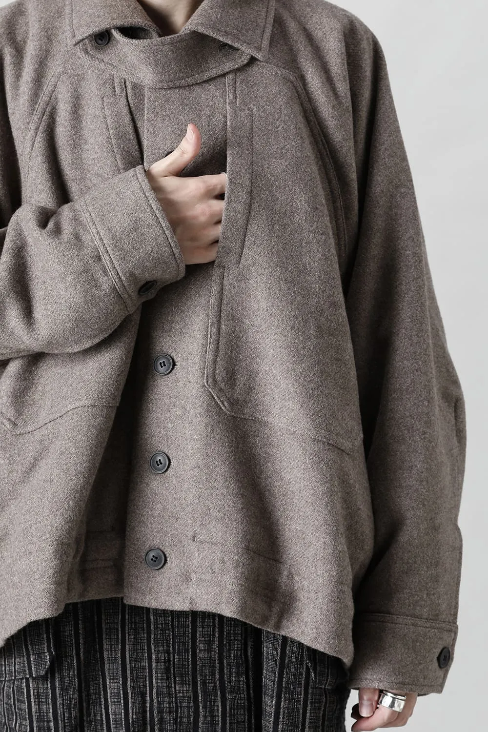 JACKET#46  NATURAL BROWN YAK WOOL
