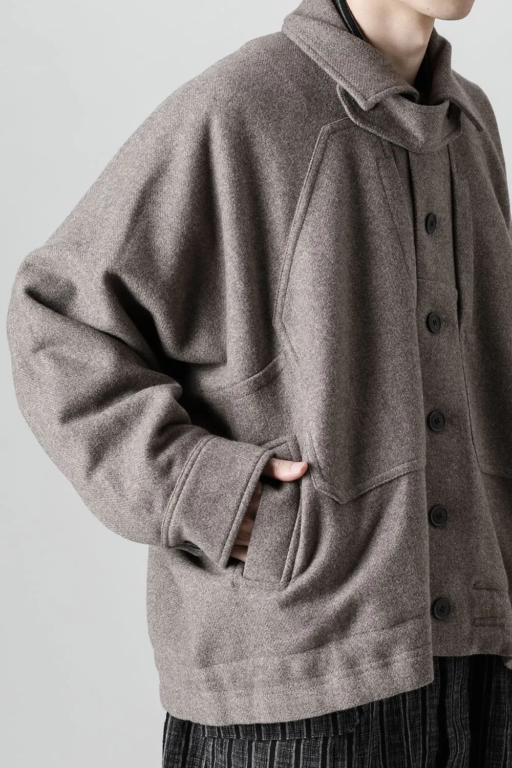 JACKET#46  NATURAL BROWN YAK WOOL