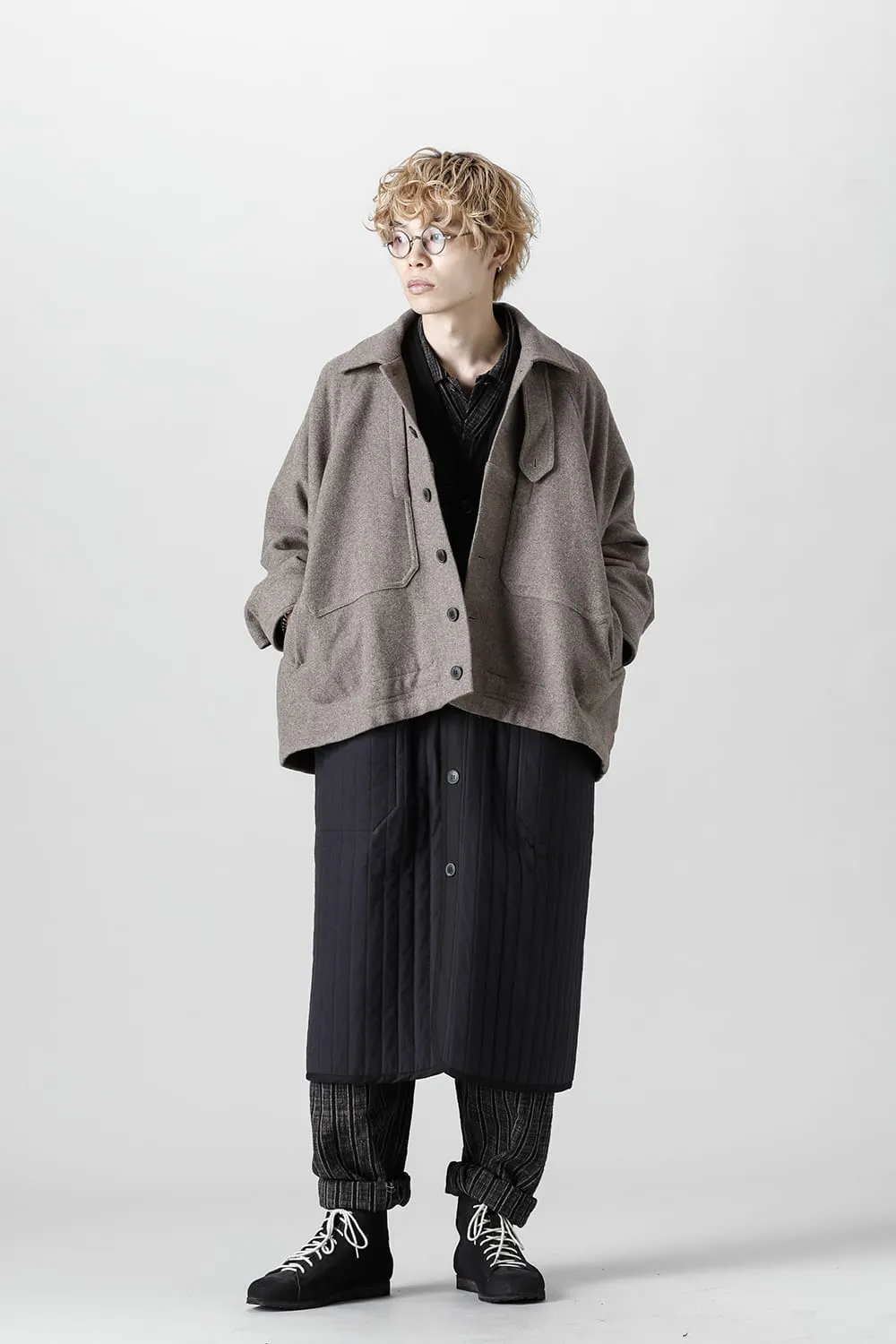 JACKET#46  NATURAL BROWN YAK WOOL