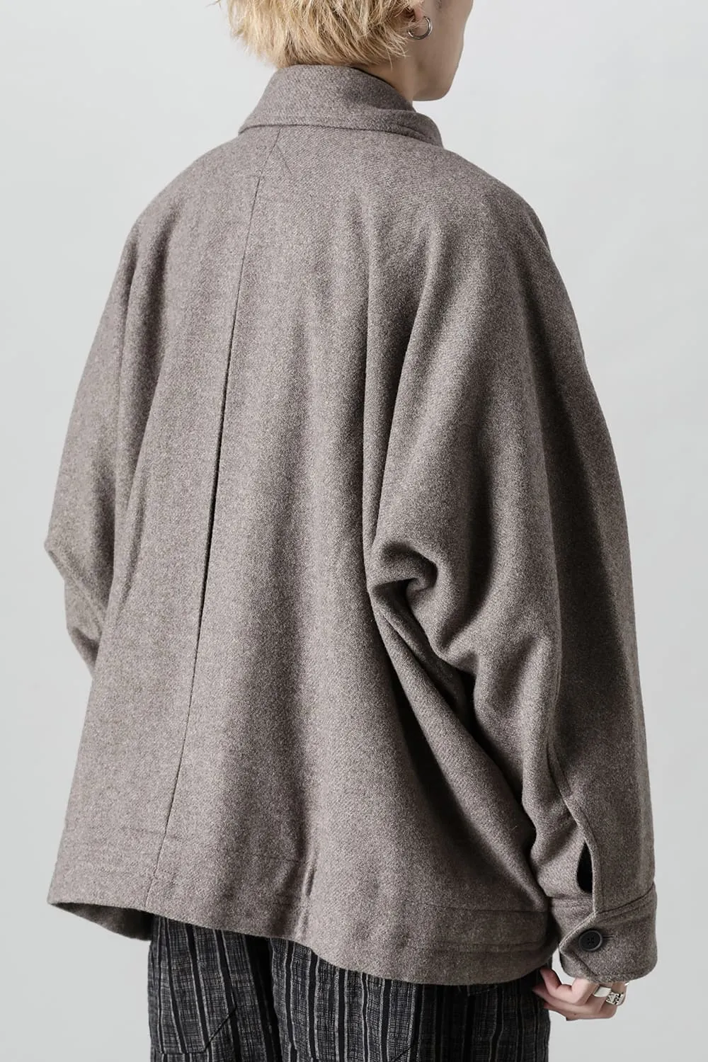 JACKET#46  NATURAL BROWN YAK WOOL