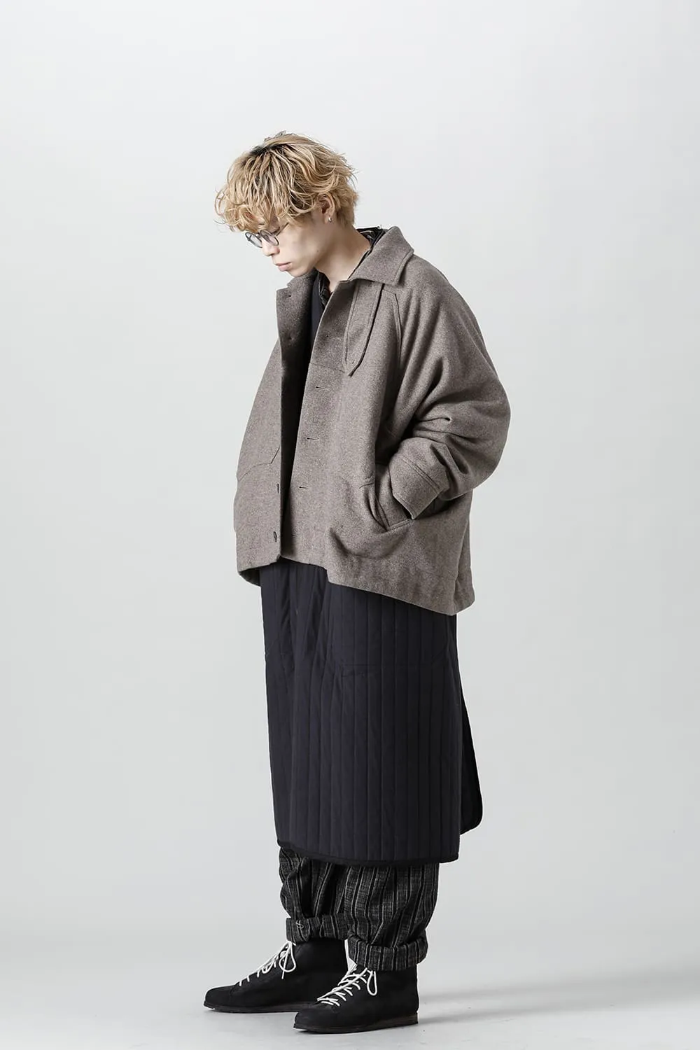 JACKET#46  NATURAL BROWN YAK WOOL