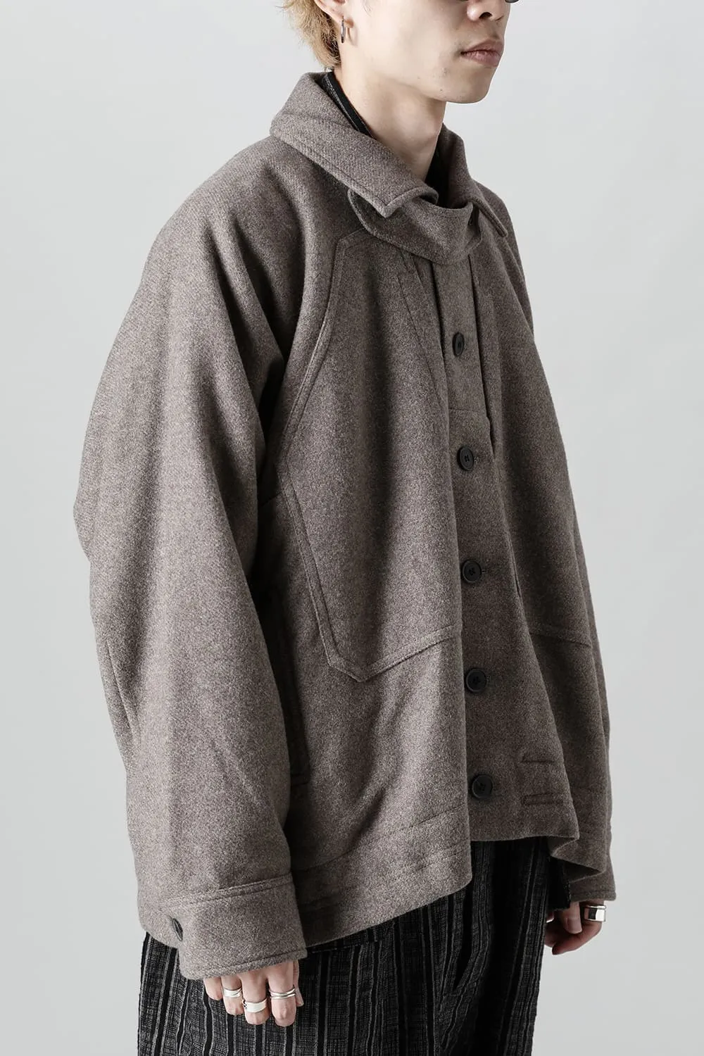 JACKET#46  NATURAL BROWN YAK WOOL