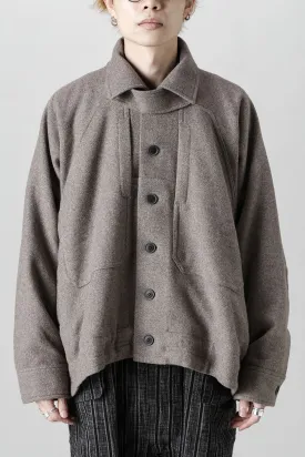 JACKET#46  NATURAL BROWN YAK WOOL