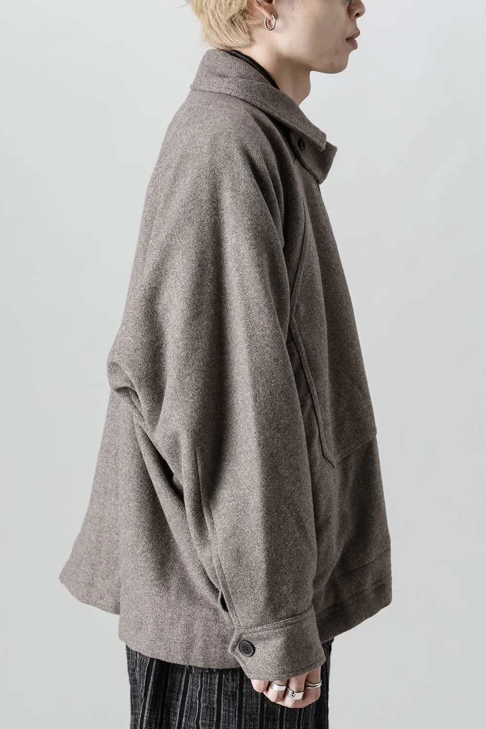 JACKET#46  NATURAL BROWN YAK WOOL
