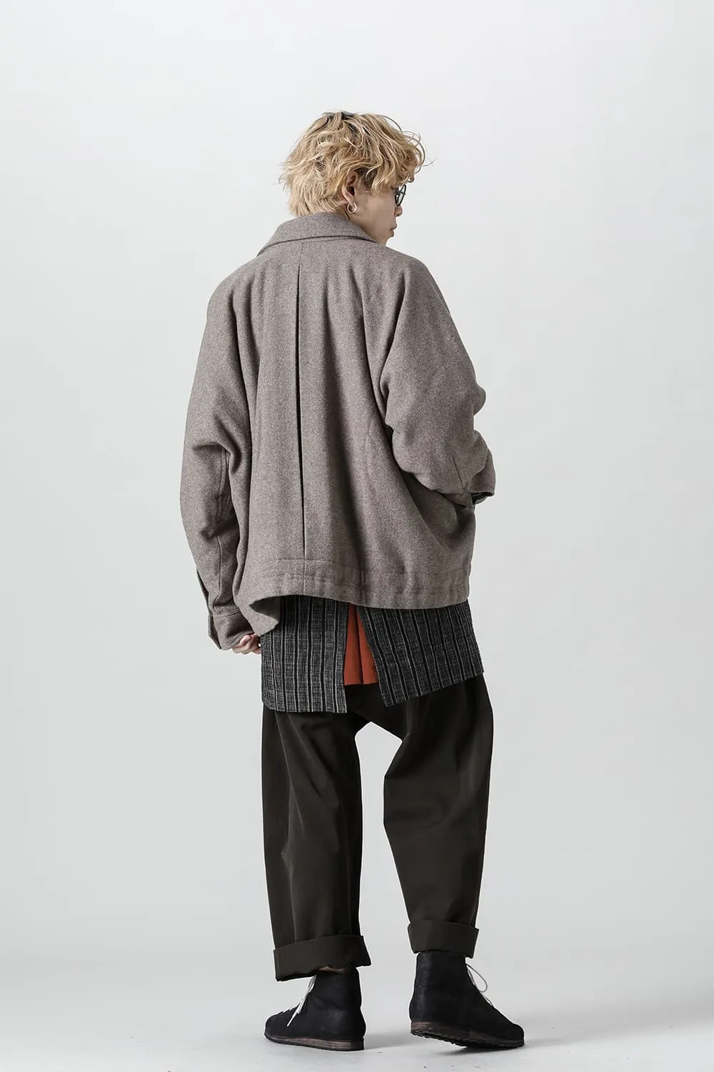JACKET#46  NATURAL BROWN YAK WOOL