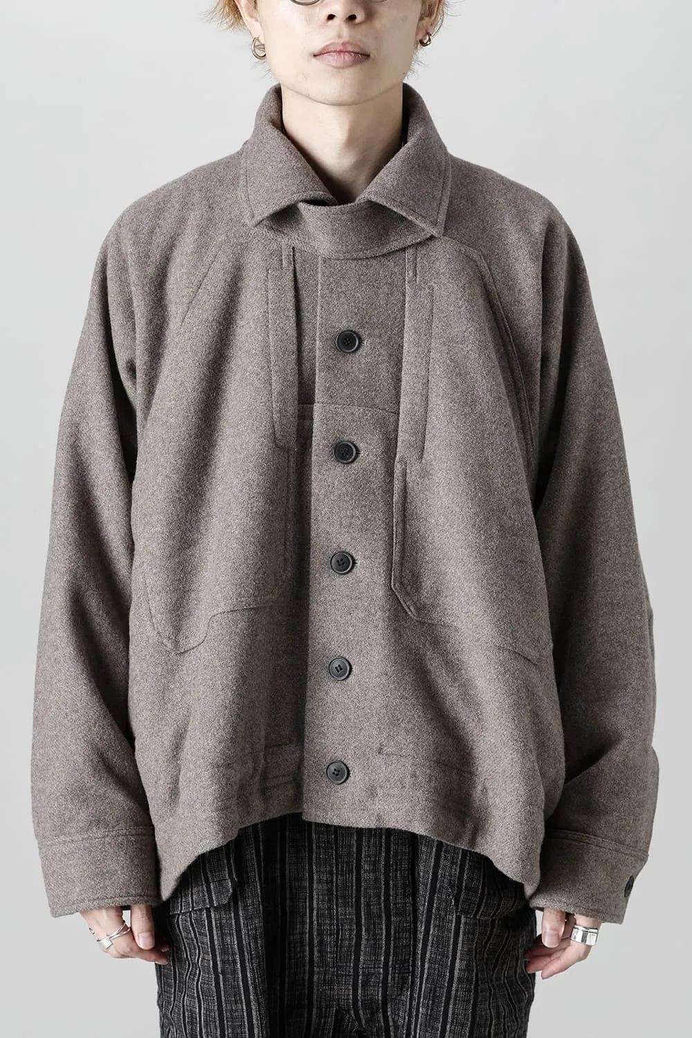 JACKET#46  NATURAL BROWN YAK WOOL
