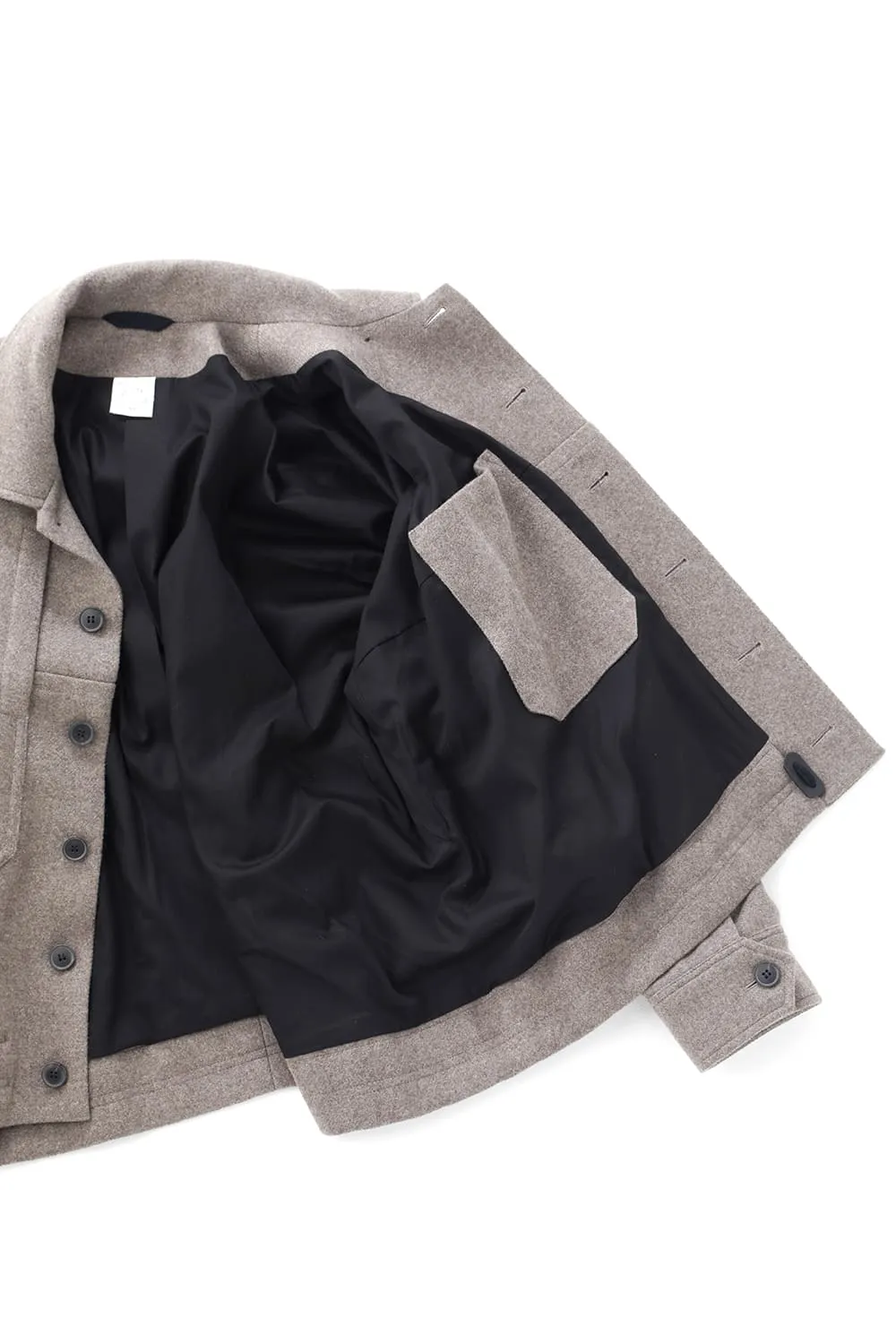 JACKET#46  NATURAL BROWN YAK WOOL