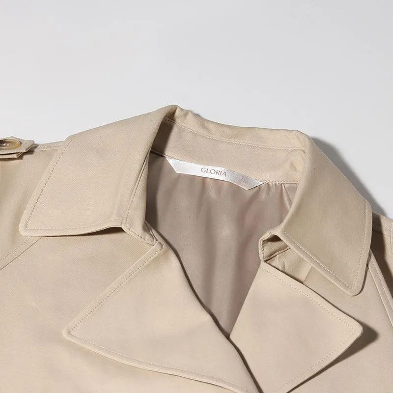 Letter Print Short Trenchcoat