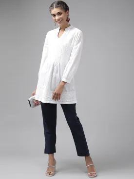 Navy Blue Cotton Fit Trousers