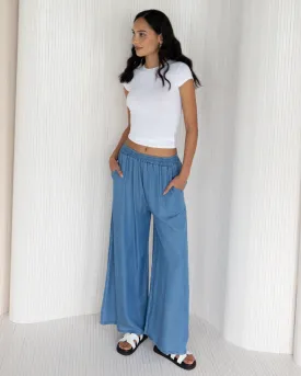 NEW | Fran Wide Leg Trousers | Denim Blue