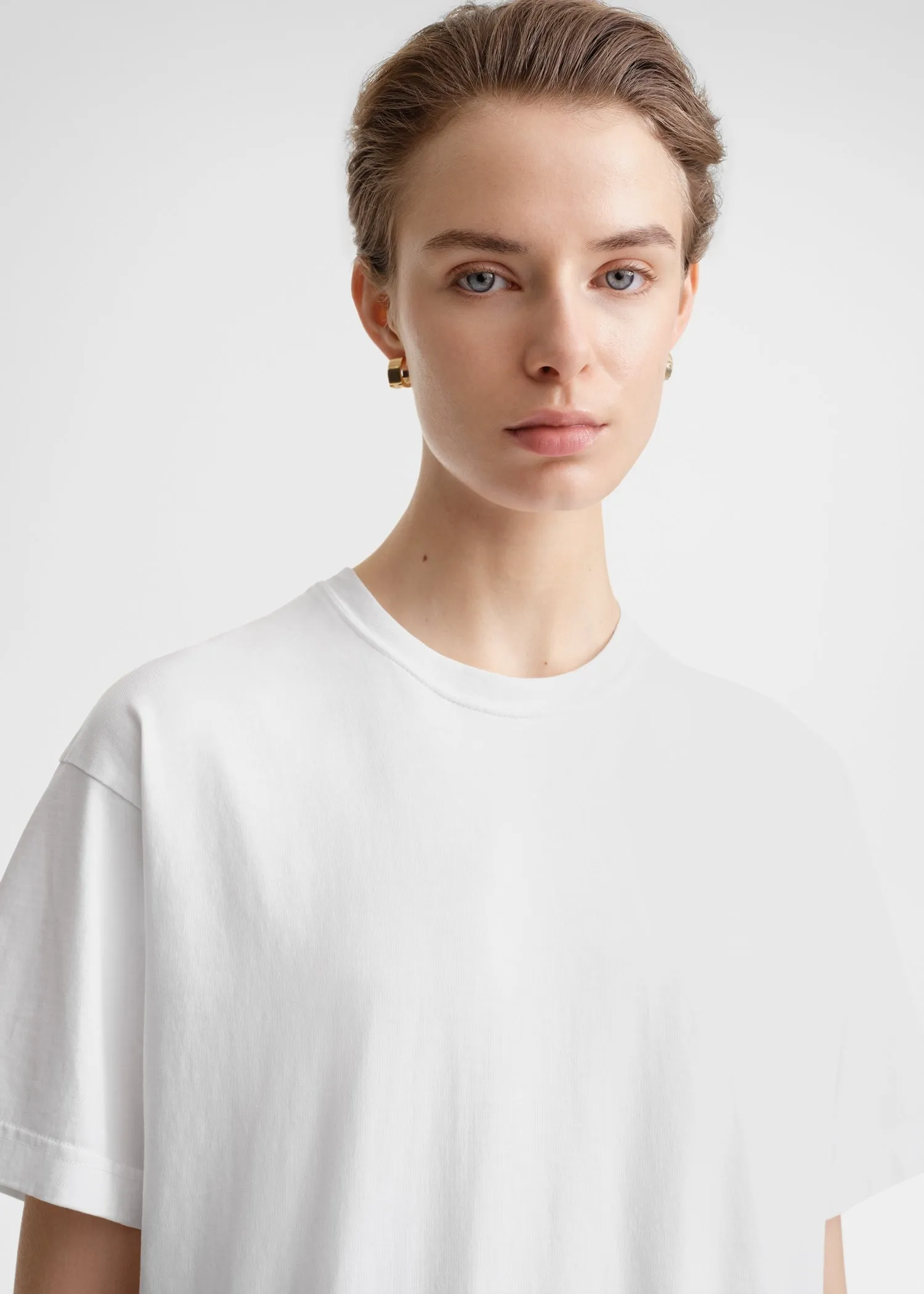 Straight cotton tee off-white
